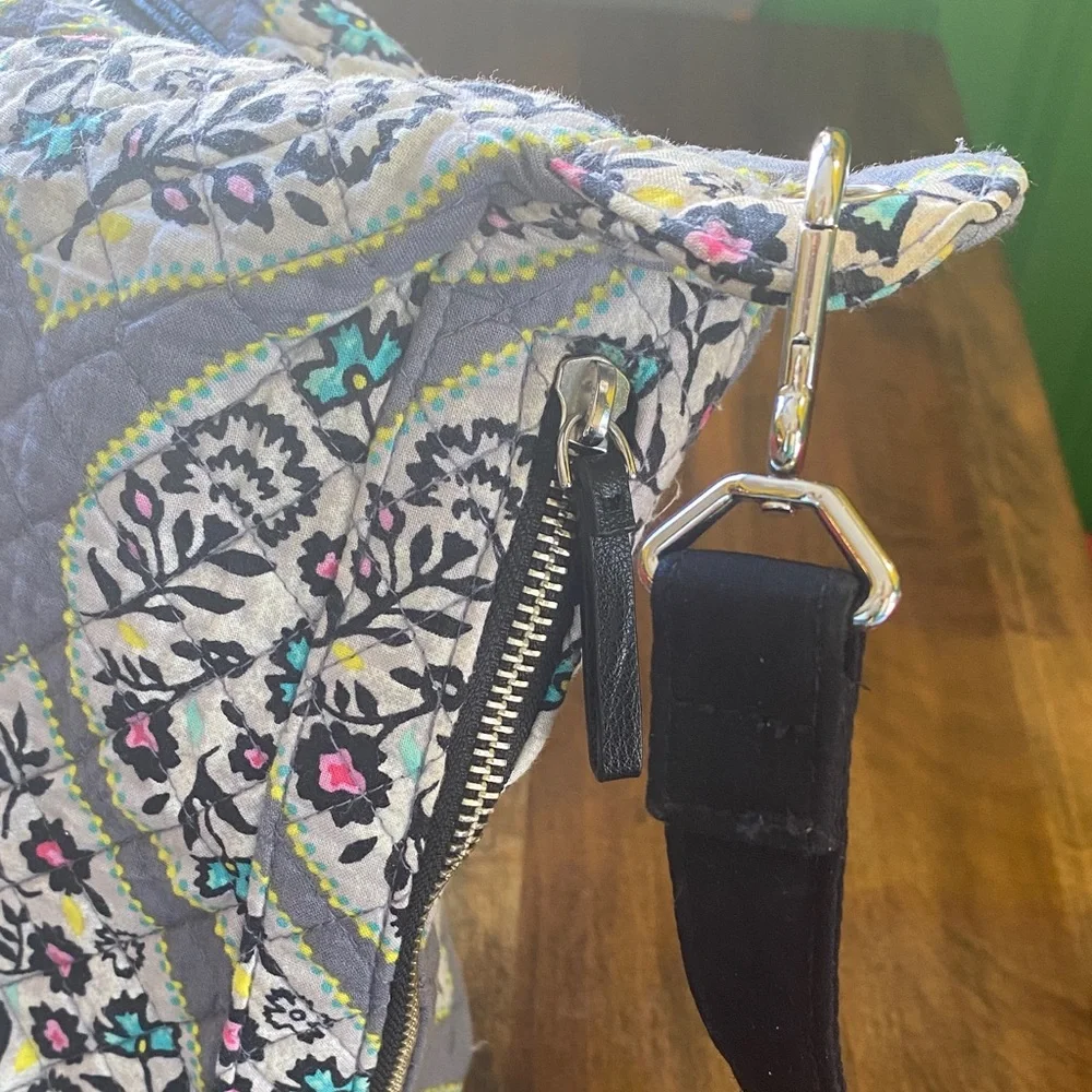 Vera Bradley Floral Crossbody Bag with Adjustable Black Strap - Picture 3 of 5